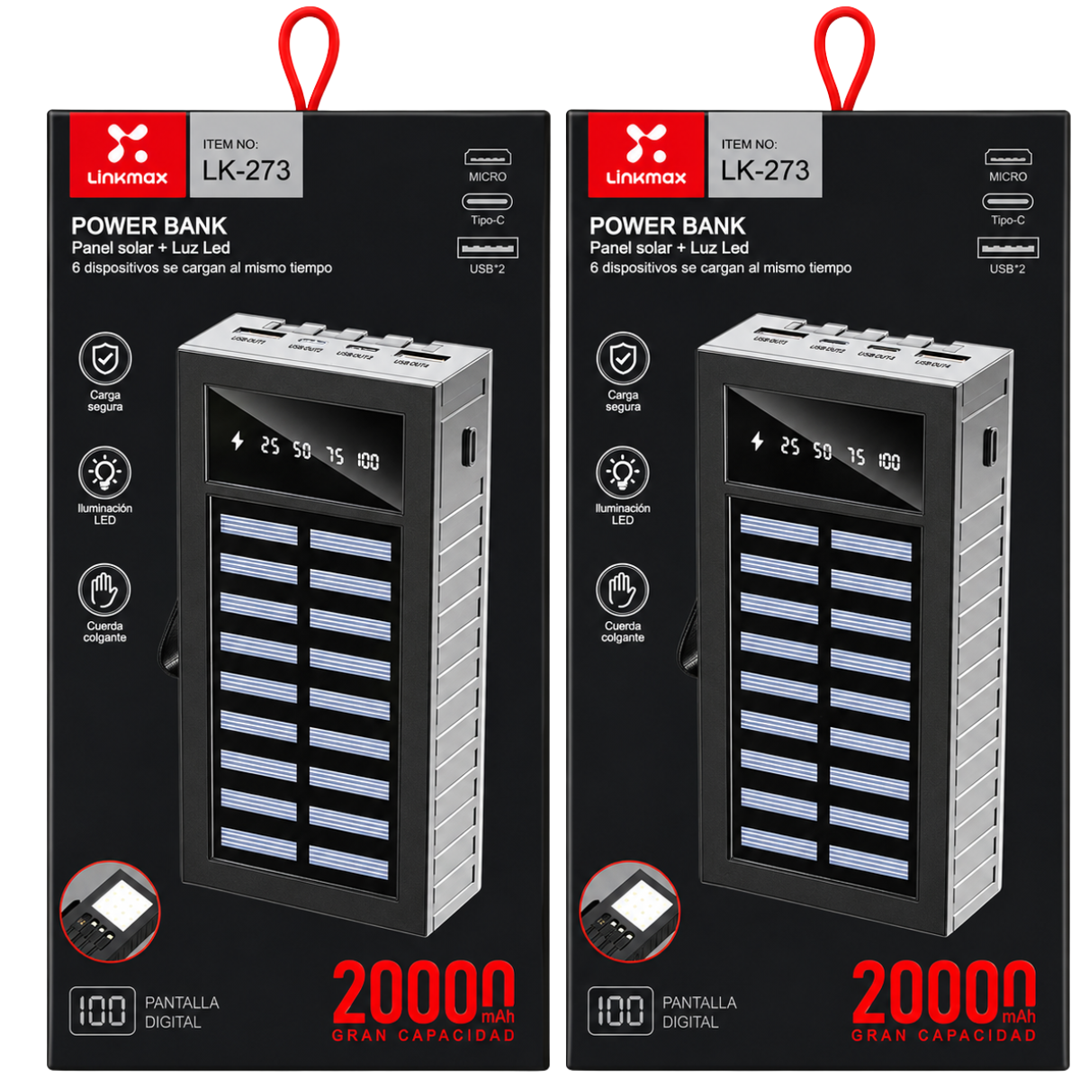 LINKMAX LK-273 PORTATIL 20000MAH PANER SOLAR