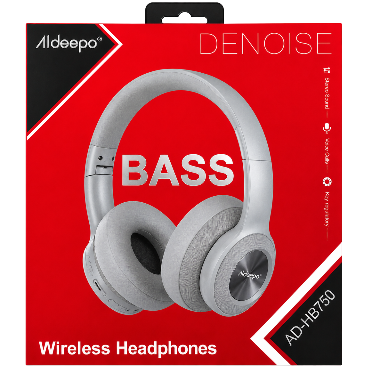 ALDEEPO AD-HB750 AUDIFONO BLUETOOTH (GRIS)