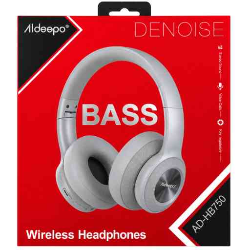 ALDEEPO AD-HB750 AUDIFONO BLUETOOTH (GRIS)