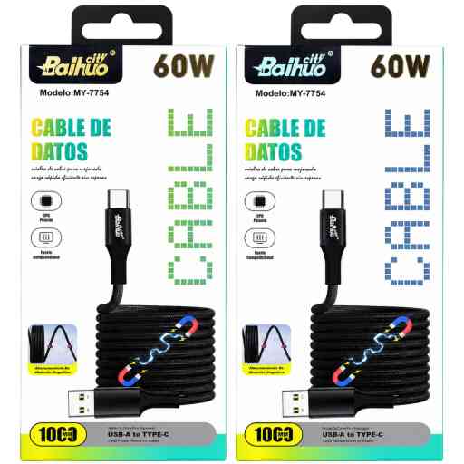 BAIHUO MY-7754 60W CABLE TIPO C MAGNETICO