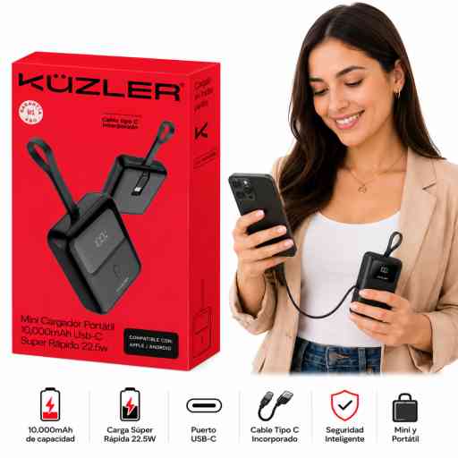 KUZLER ZENTIQ-101 PORTATIL 10000MAH 22.5W