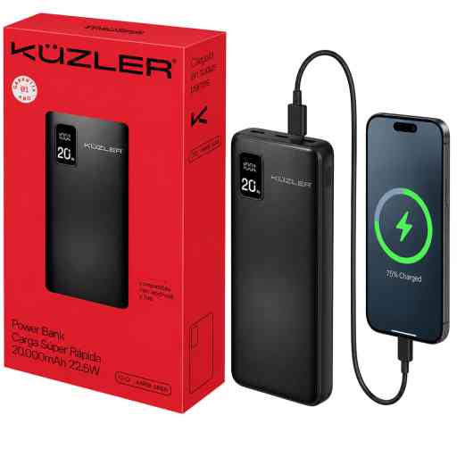 KUZLER PORTATIL 20000mAh ANKE-105N (NEGRO)