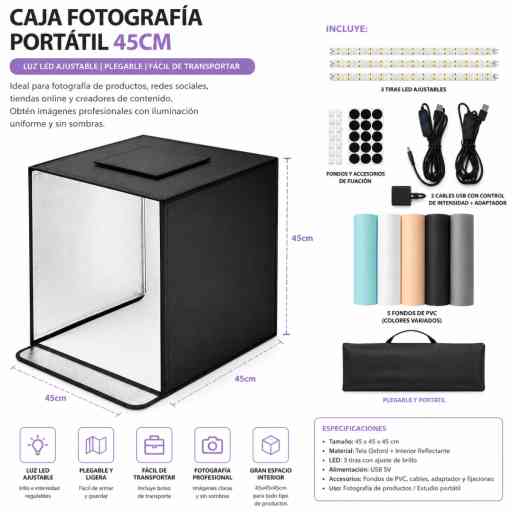 CAJA DE FOTOGRAFIA PORTATIL 45CM