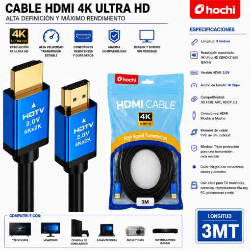 HOCHI CABLE HDMI 4K 3M