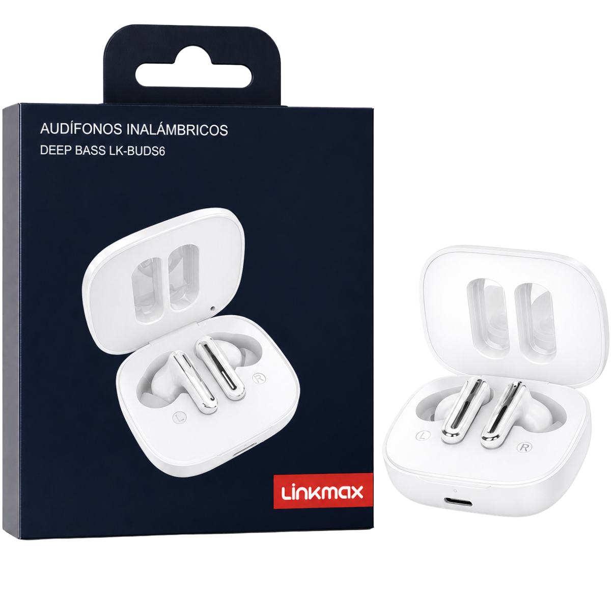LINKMAX LK-BUDS6 AUDIFONO BLUETOOTH (BLANCO)