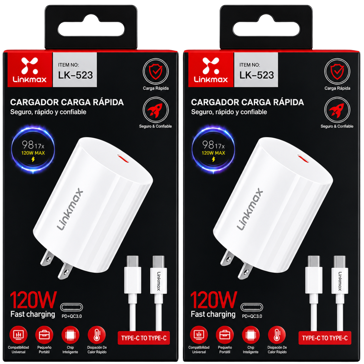 LINKMAX LK-523 120W CARGADOR CON MINUTERO