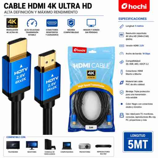 HOCHI CABLE HDMI 4K 5M