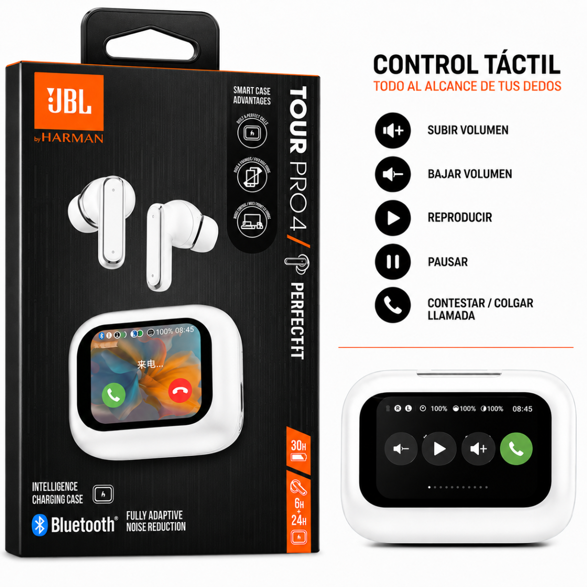 JBL TOUR PRO 4 AUDIFONO BLUETOOTH (BLANCO)