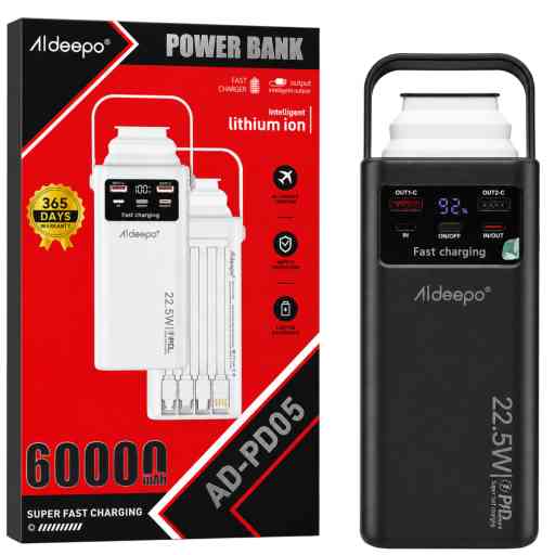 ALDEEPO AD-PD05 PORTATIL 60000MAH
