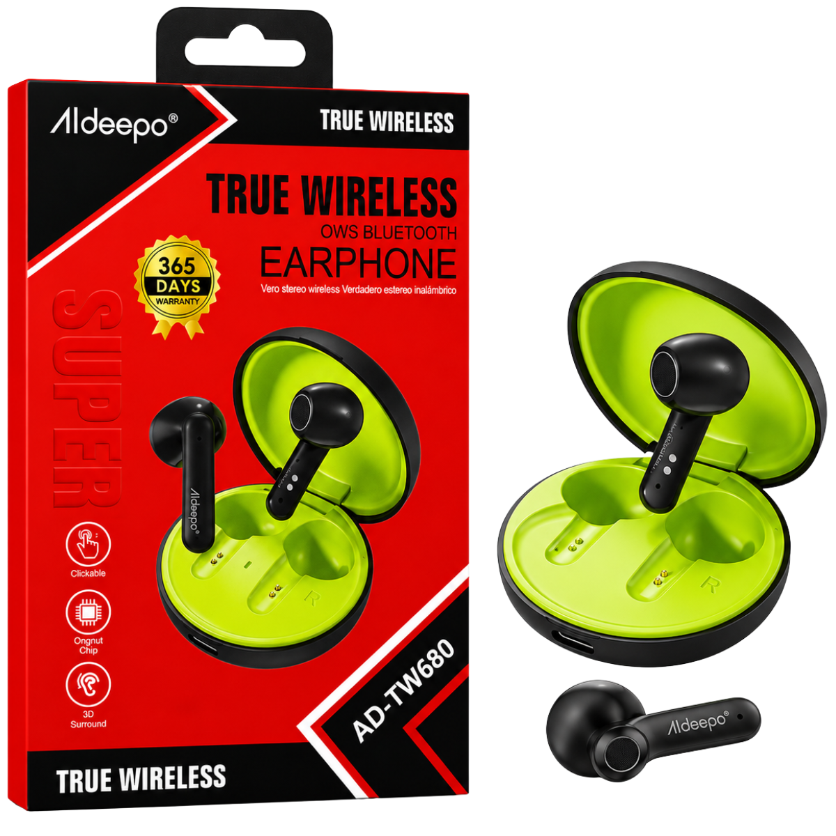 ALDEEPO AD-TW680 AUDIFONO BLUETOOTH