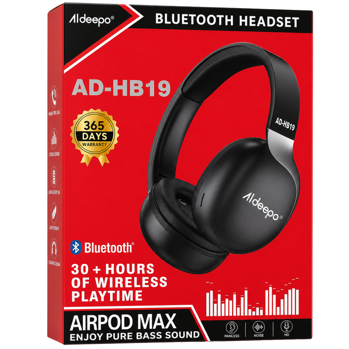 ALDEEPO AD-HB19 AUDIFONO BLUETOOTH VINCHA