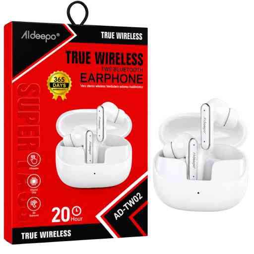 ALDEEPO AD-TW02 AUDIFONO BLUETOOTH (BLANCO)