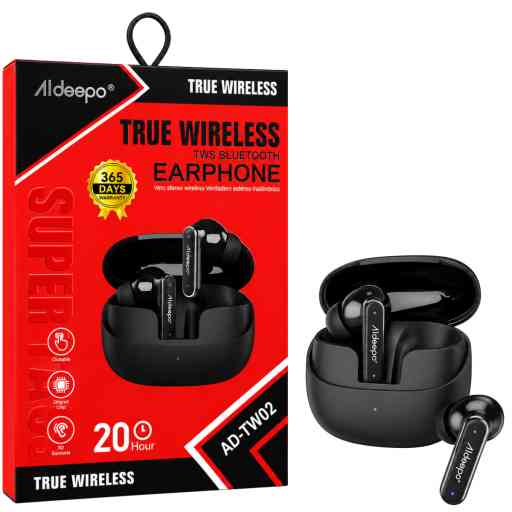 ALDEEPO AD-TW02 AUDIFONO BLUETOOTH (NEGRO)