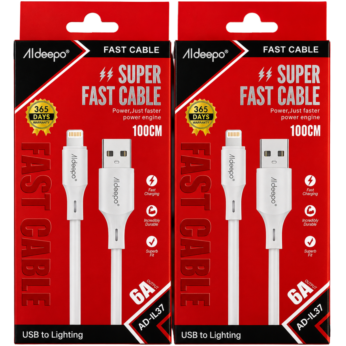 ALDEEPO AD-IL37 CABLE USB LIGHTNING 6A