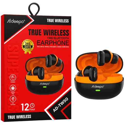 ALDEEPO AD-TW50 AUDIFONO BLUETOOTH (NEGRO)