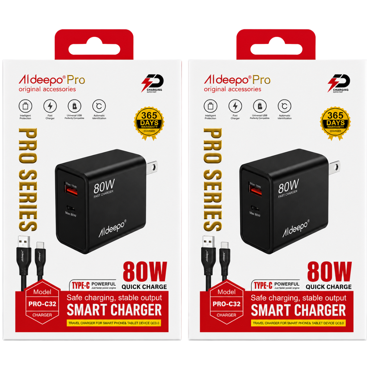 ALDEEPO PRO-C32 CARGADOR PD 80W