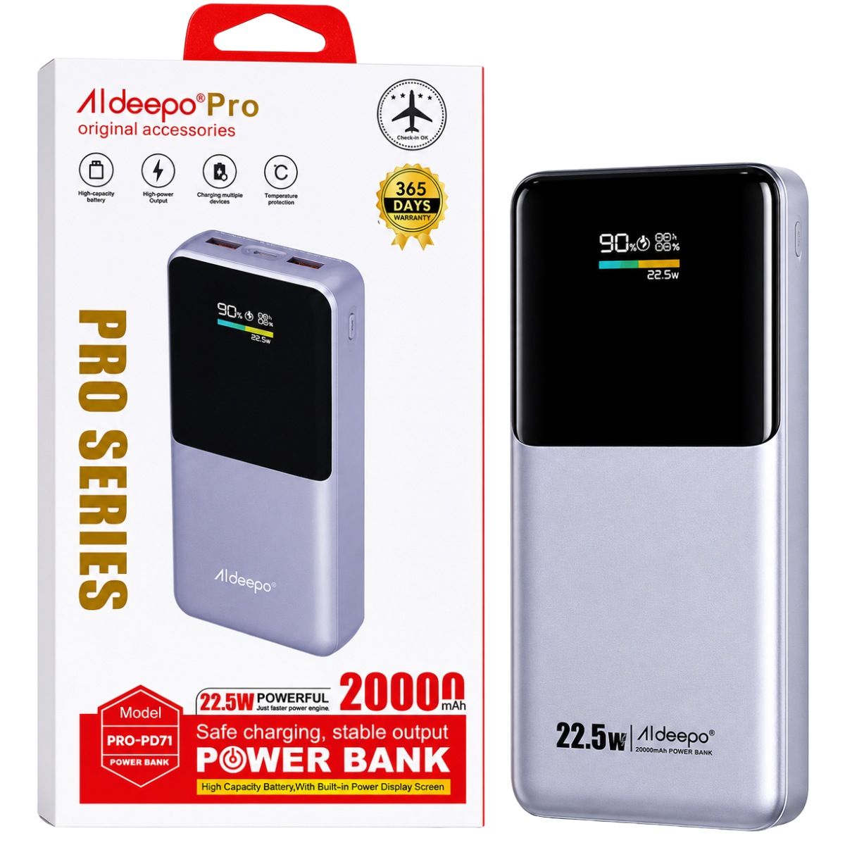 ALDEEPO PRO-PD71 PORTATIL 20000MAH