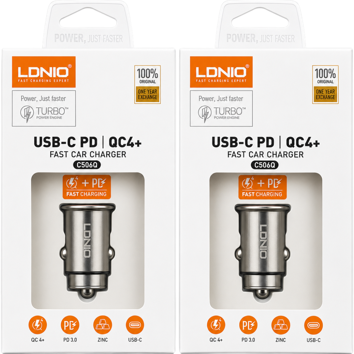 LDNIO C506Q CARGADOR 30W DE AUTO CABLE TC/TC