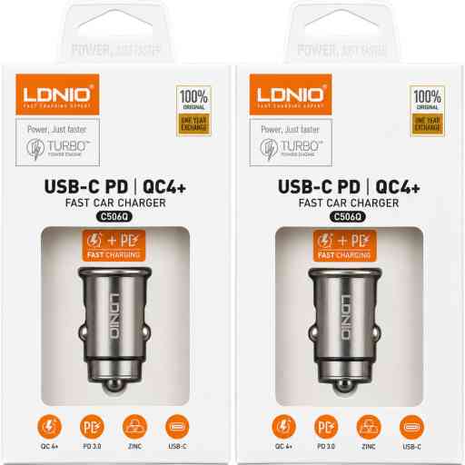 LDNIO C506Q CARGADOR 30W DE AUTO CABLE TC/TC
