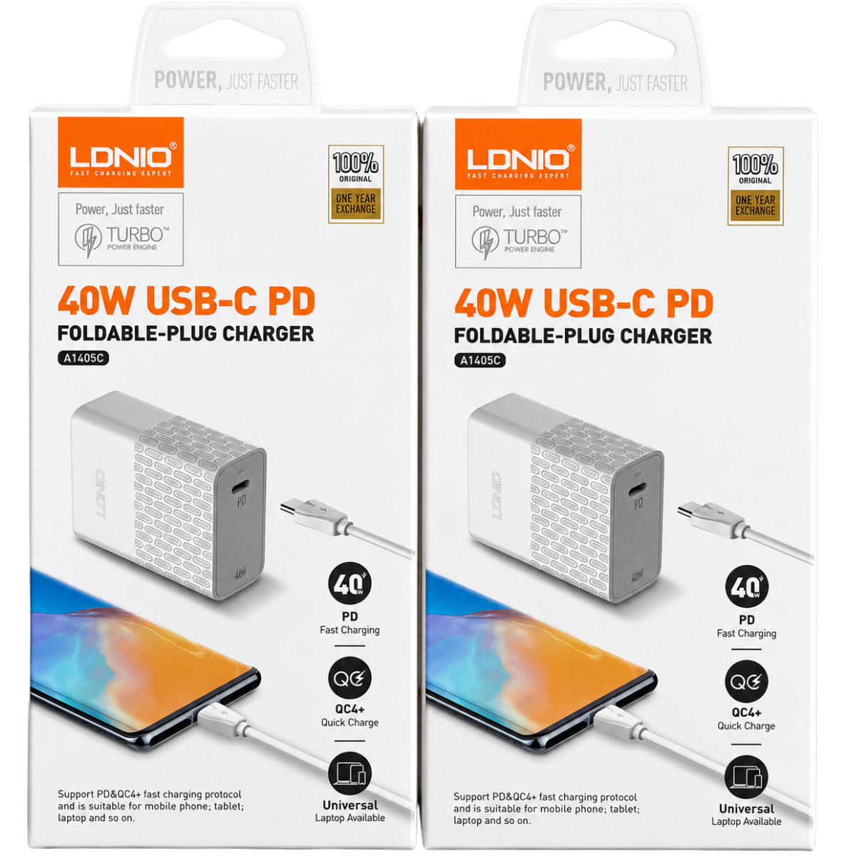 LDNIO A1405C CARGADOR 40W CABLE TC/TC