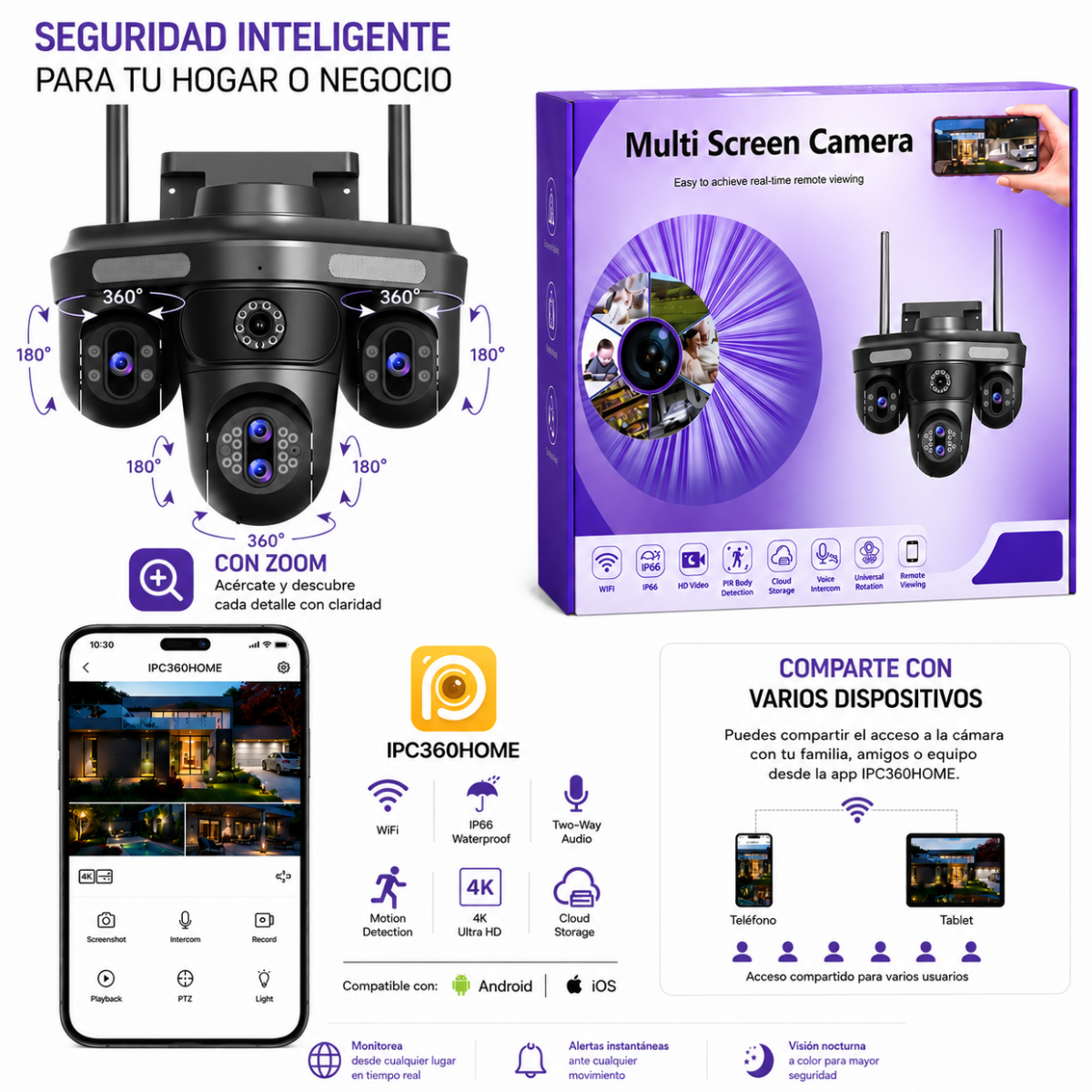 ZM-F178 CAMARA CON ZOOM MULTI SCREEN