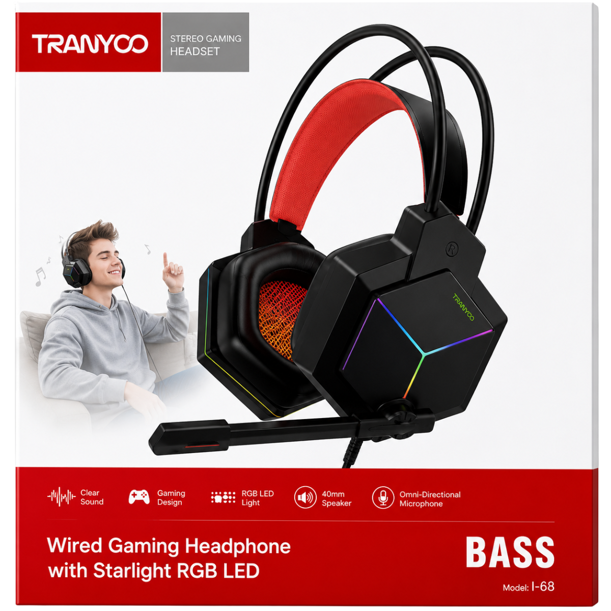 TRANYOO T-H4 AUDIFONO GAMER