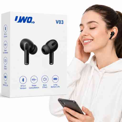 UWO V03 AUDIFONO BLUETOOTH (NEGRO)