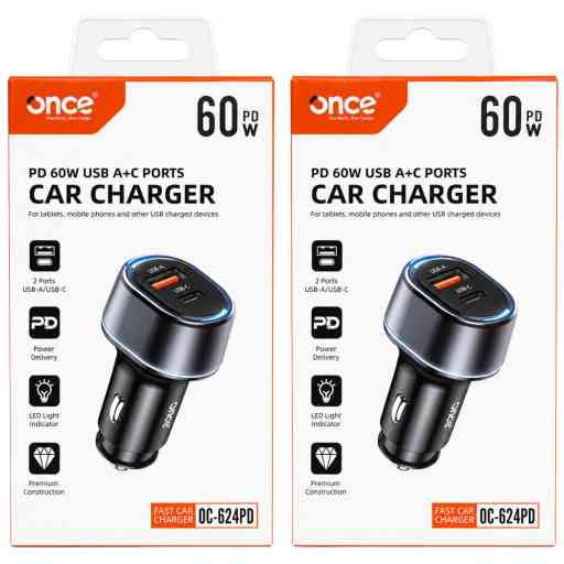 ONCE OC-624pd CIGARRERA USB/PD 60W