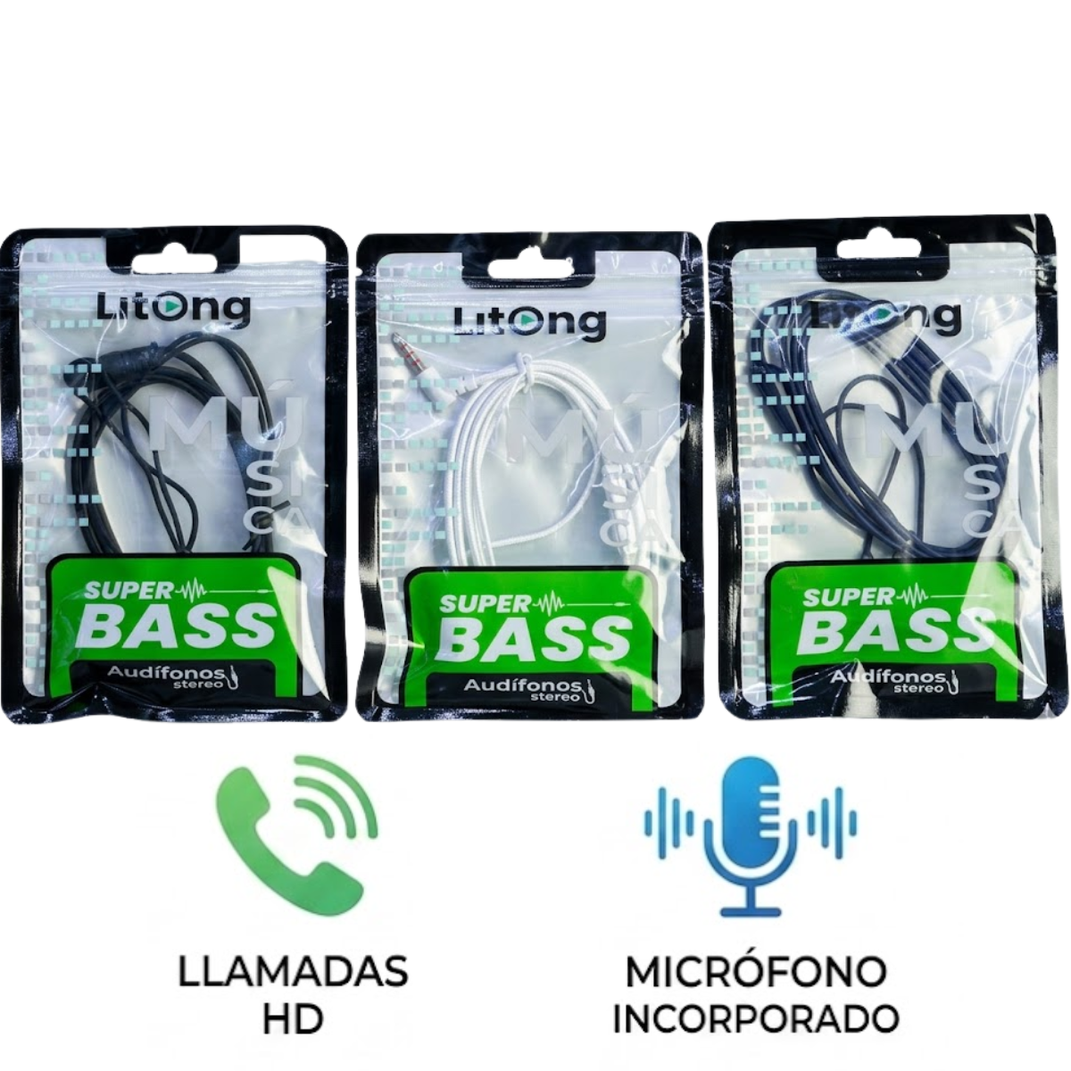 LITONG AUDIFONO SUPER BASS SIN MICROFONO
