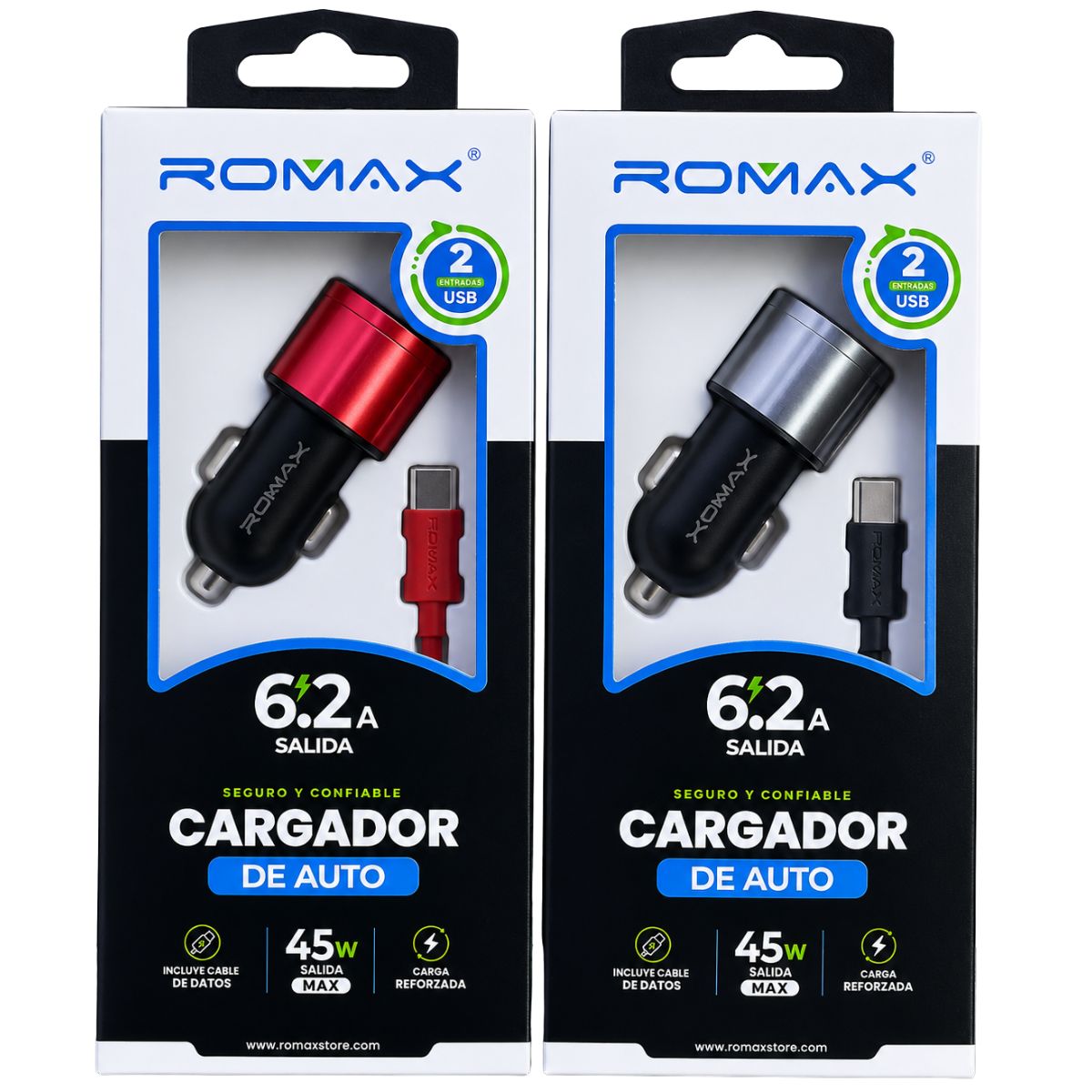 ROMAX TCC0410 CARGADOR 45W DE AUTO