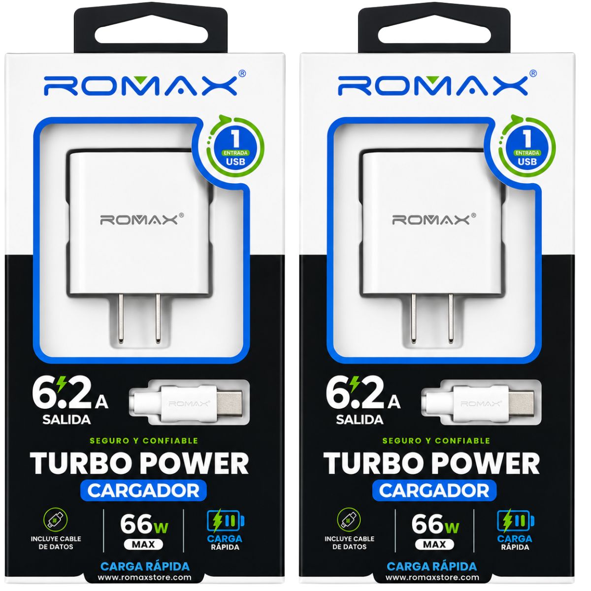 ROMAX TCC0177 CARGADOR 66W TIPO C