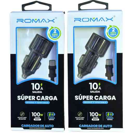 ROMAX TCC0539 CARGADOR PARA AUTO 100W