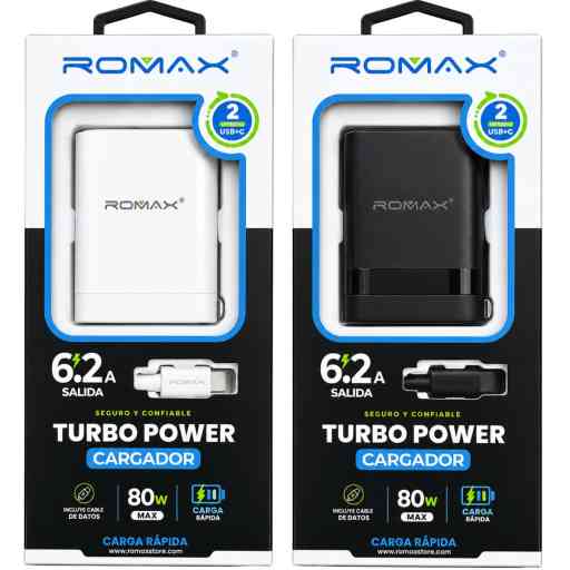 ROMAX TCC0595 CARGADOR 80W TIPO C