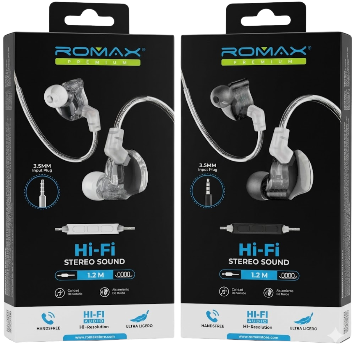 ROMAX TCA0381 AUDIFONO ALTA FIDELIDAD JACK 3.5MM