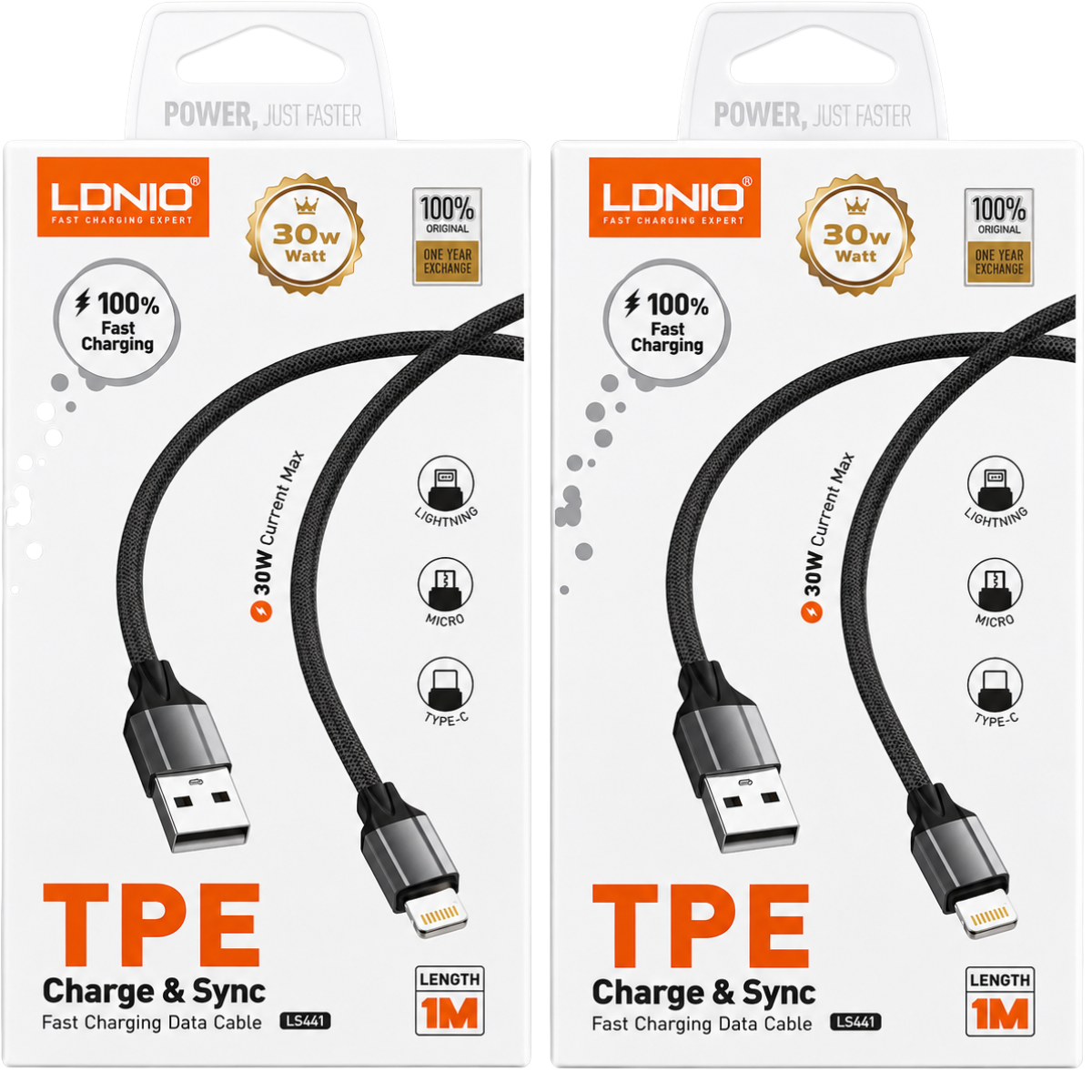 LDNIO LS441 CABLE 30W USB LIGHTNING