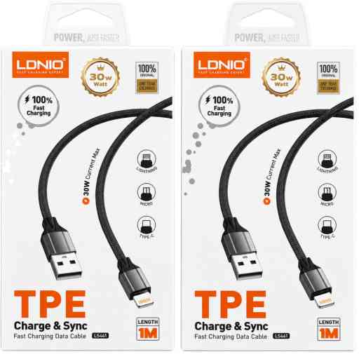 LDNIO LS441 CABLE 30W USB LIGHTNING