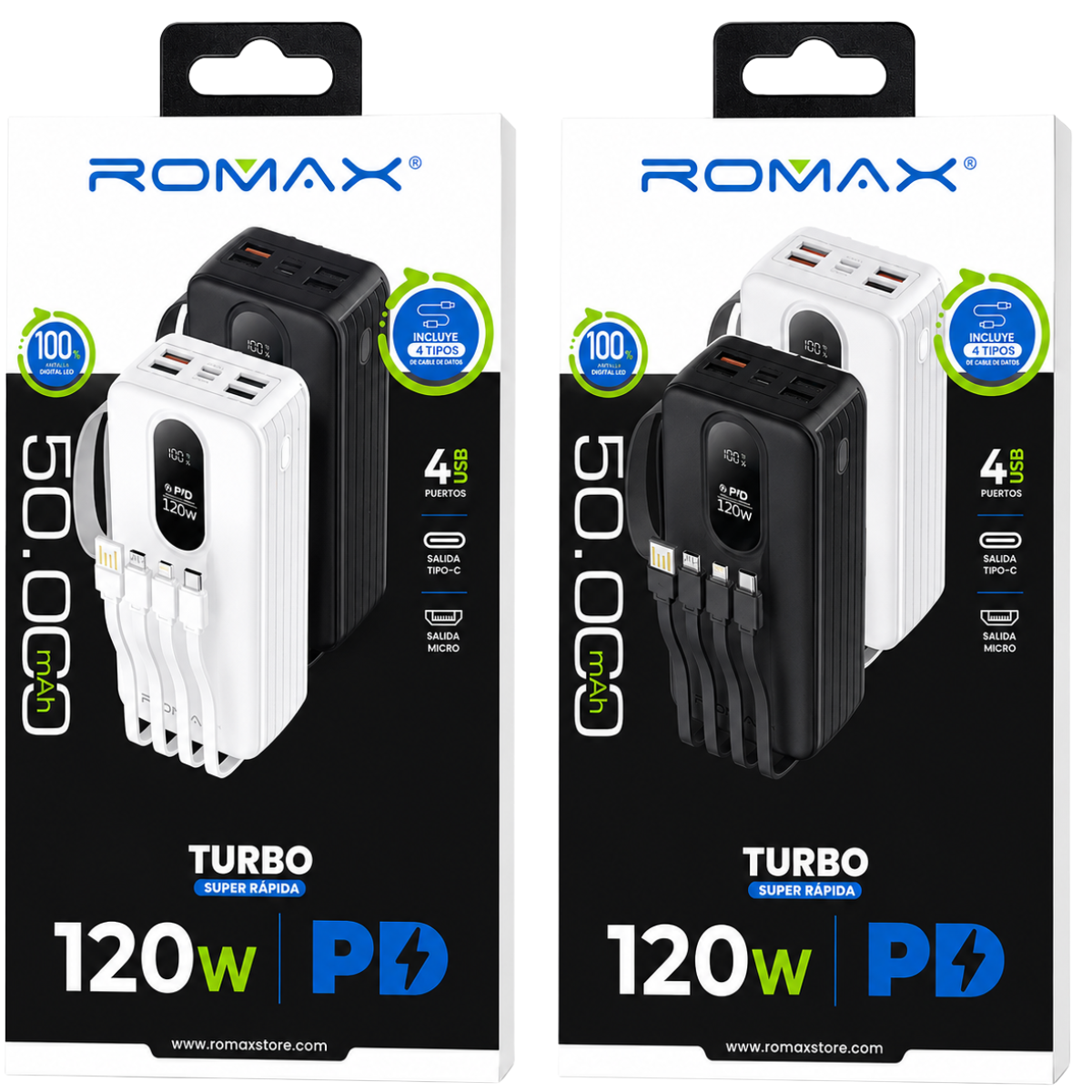 ROMAX TCP0205 PORTATIL 50000MAH