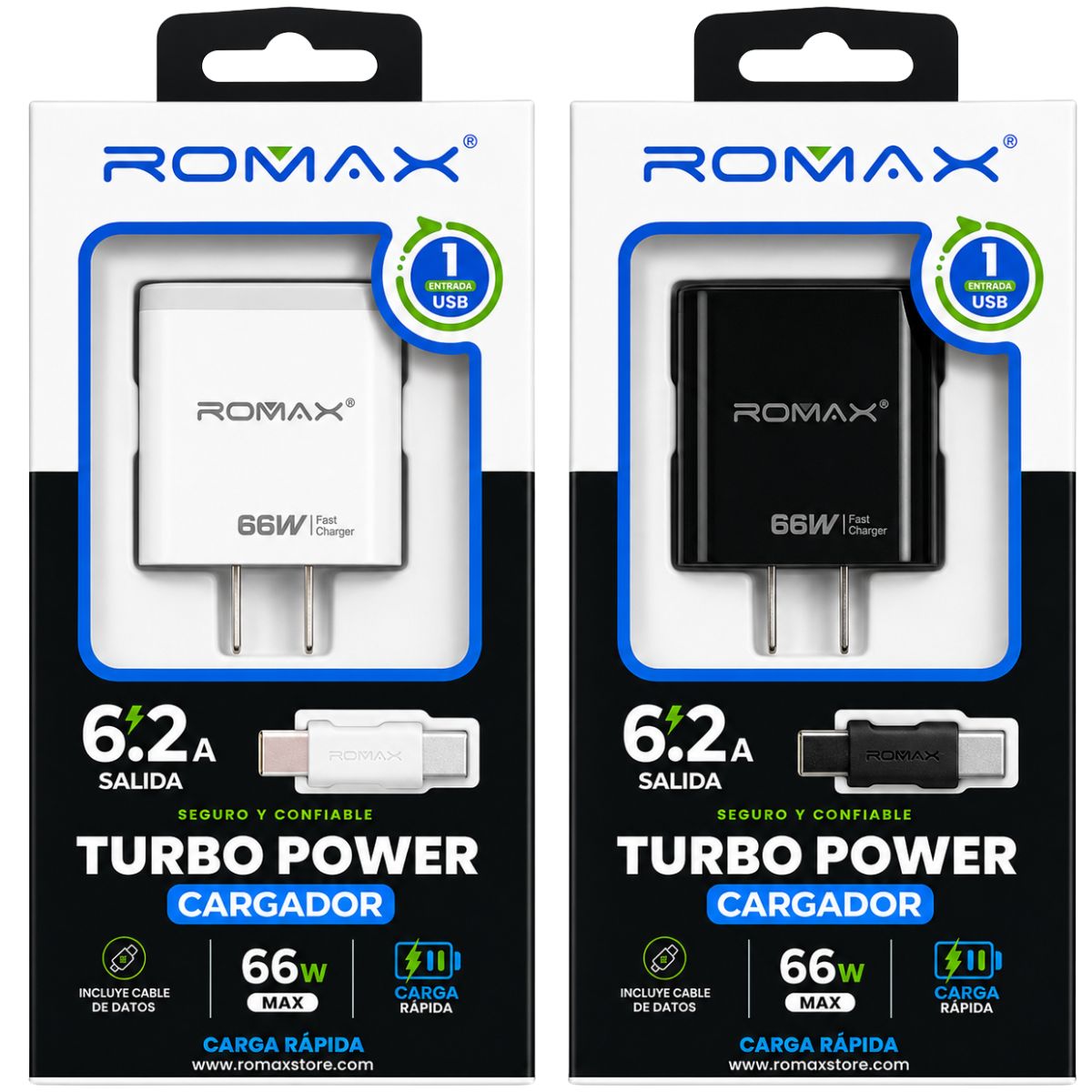 ROMAX TCC0668 66W CARGADOR TIPO C