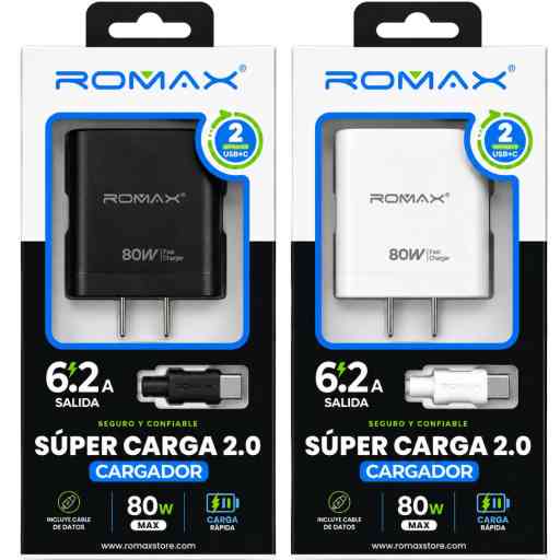 ROMAX TCC0671 80W CARGADOR TIPO C
