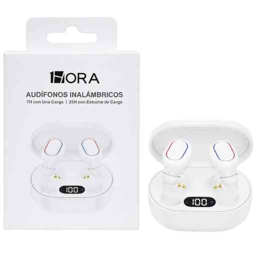 1HORA AUT114 AUDIFONO BLUETOOTH TWS (BLANCO)