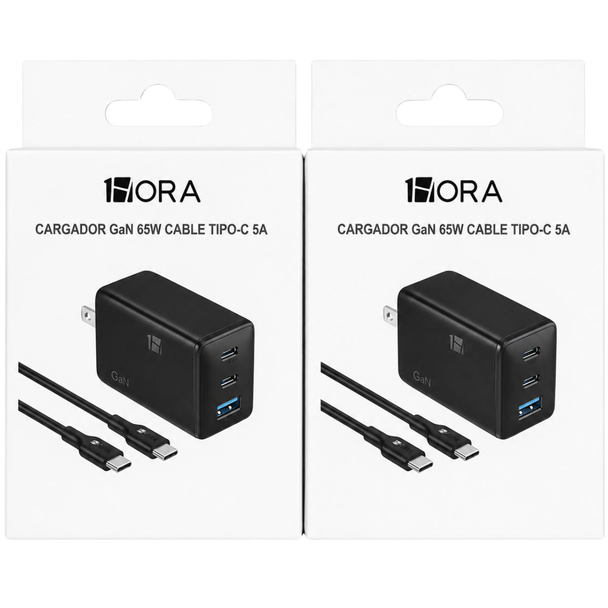 1HORA GAR322 CARGADOR 65W CABLE C-C