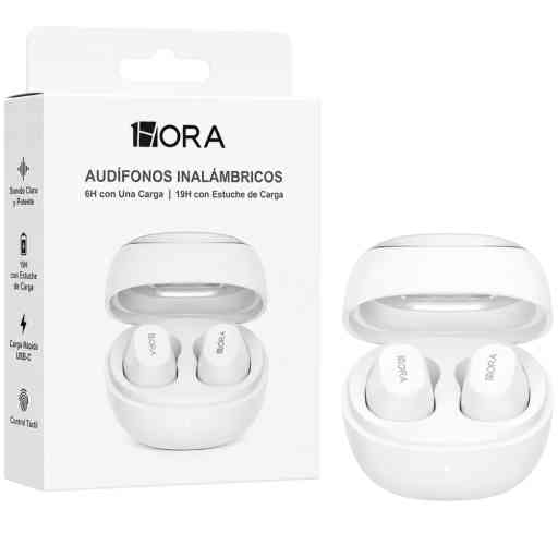 1HORA AUT208 AUDIFONO BLUETOOTH TWS (BLANCO)