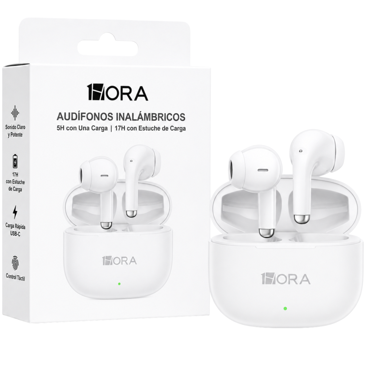1HORA AUT203 AUDIFONO BLUETOOTH (BLANCO)