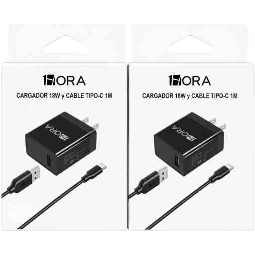 1HORA GAR092 18W CARGADOR CABLE TIPO C