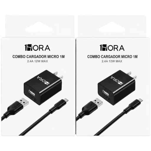 1HORA GAR124 CARGADOR  CABLE MICRO USB