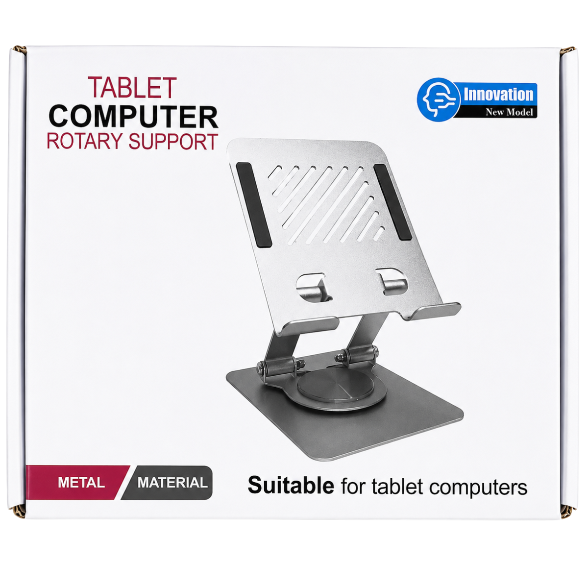 PP1856 SOPORTE DE METAL CON BASE GIRATORIO (PLATEADO)