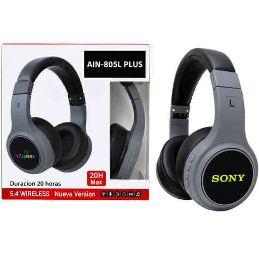 AUDIFONO BLUETOOTH 805L (PLOMO)