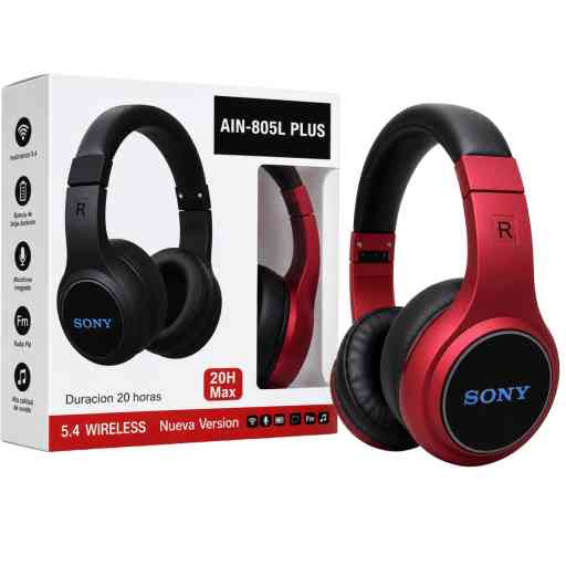 AUDIFONO BLUETOOTH 805L (ROJO)
