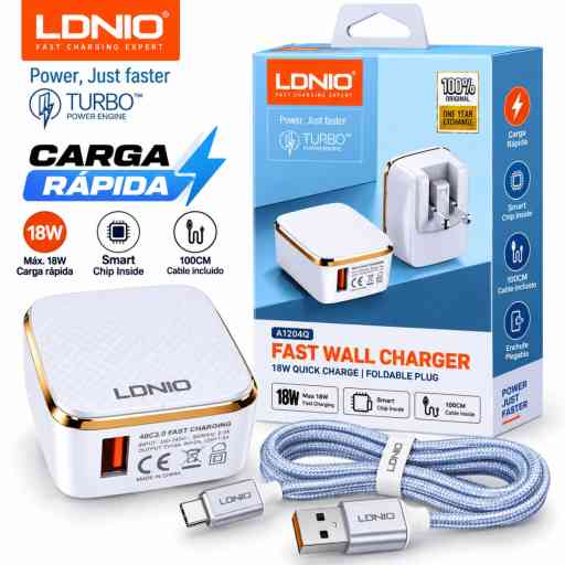 LDNIO A1204Q CARGADOR TIPO C