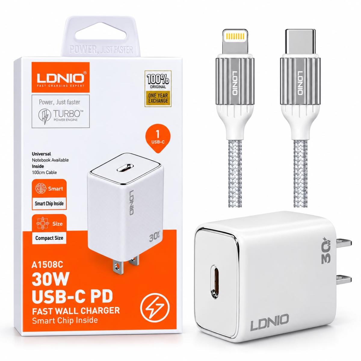 LDNIO A1508C CARGADOR CABLE C-LIGHTNING